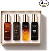Bella Vita Luxus-Parfüm-Geschenkset für Herren | 4 x 20 ml | Premium-Duft: Holzig, frisch, zitrisch, Oud und fruchtig | KLUB, OUD, CEO, G.O.A.T. | Das perfekte Valentinstagsgeschenk für Männer