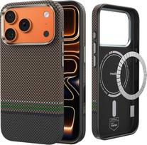BENKS dėklas "iPhone 17 Pro" su fotoaparato valdymo fiksavimo mygtuku, suderinamas su "MagSafe", pagamintas iš kevlaro aramido pluošto, smūgiams ir įbrėžimams atsparus mobiliojo telefono dėklas "17 Pro" dėklui, "ArmorPro Prestige