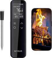 BFOUR WiFi belaidis mėsos termometras su išmaniuoju autonominiu LCD ekranu, ±0,5 °C tikslumu, "Bluetooth" grilio termometras su programėlės valdymu, kepimo termometras, skirtas naudoti patalpose ir lauke