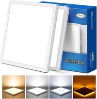 BLNAN 2 x LED lubų šviestuvas plokščias 18 W lubų šviestuvas su naktine šviesa 2000 K, 1800 lm šilta neutrali šalta balta lubų šviesa plokščia panelė, skirta miegamajam, virtuvei, balkonui, prieškambariui 22 x 2,5 cm