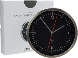 Blomus - Radijo bangomis valdomas sieninis laikrodis - Crono - Nerūdijantis plienas - Skersmuo 24 cm
