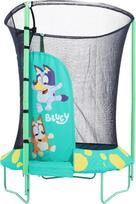 Bluey 1,4 m Trampolin mit Gehege, Outdoor-Gartentrampolin für Kinder, mit Reißverschluss, Iglu-Tür, gepolstertes Netz, niedriger Rahmen, aktives Spielen für Kinder ab 3 Jahren