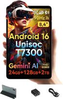 BNCF "Android 16" 8,4 colių planšetinis kompiuteris su AI Gemini, Unisoc T7300 Octa-Core 24 (8+16) GB RAM, 128GB ROM 2TB TF, 1920 x 1200 FHD 90Hz BPad T1, nešiojamas, fotoaparatai 8MP + 13MP 4G LTE ir "Wi-Fi 6" ir BT5.4 GPS