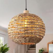 Boho Lampshade Virtuvės sala Jūros žolės pynimo lempos atspalvis Kabantis lempos priedas valgomajam 40 cm Rankomis austas kabantis lubų apšvietimas gyvenamajam kambariui Miegamasis