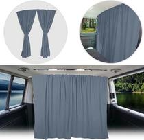 BREMER SITZBEZÜGE Partition Driver's Cab Sun Protection Driver's Cab Curtains Compatible with VW T3 T4 Multivan Transporter Caravelle Grey Camping Motorhome Accessories