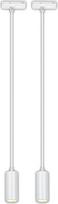 BRILONER - "Rail System Rail" LED pakabinamas šviestuvas, reguliuojamas apšvietimas, kombinuojamas, priedai, sekimo lempa, LED pakabinamas šviestuvas, šviestuvai, lubų šviestuvas, 40 x 100 mm (DxH), baltas (2 vnt.)