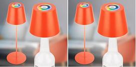 BRILONER - 3 in 1 RGBW LED stalinė lempa, belaidė, IP44, jutiklinė, reguliuojamas apšvietimas, keičiama baterija ir šviesos šaltinis, naktinė lempa, skaitymo lempa, LED lempa, stovyklavietės lempa, stalinė lempa, baterinė lempa, 36 x 12 cm