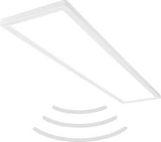 BRILONER - LED lubų šviestuvas su judesio jutikliu, 98 x 20 x 3 cm, plokščias, IP44 apsauga nuo purslų, lubų šviestuvas, LED skydelis, vonios kambario šviestuvas, virtuvės šviestuvas, drėgnų patalpų šviestuvas, baltas