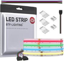 BTF-LIGHTING FCOB COB RGBWW (2700K) didelio tankio lanksti LED juosta 3M 896LED/M 2688LEDs DC24V IP30 nėra atsparus vandeniui įvairiaspalvis DIY namų dekoravimui (neįtrauktas maitinimo šaltinis ir valdiklis)