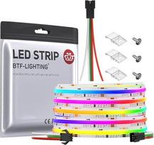 BTF-LIGHTING FCOB SPI COB RGB lanksti didelio tankio LED juosta WS2811 IC LED juosta 5 m 720LEDs/m DC24V IP30 nėra atsparus vandeniui persekiojimo spalva DIY dekoracijos (ne turinys valdiklis ir maitinimo šaltinis)