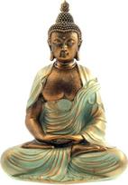 Budos statula Auksinis 7,5 colio Budos statulos, skirtos namų apdailai Meditacija Budos statula Zen dekoracijos Balta (ASBG2)