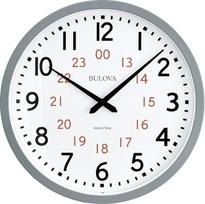 Bulova atominis analoginis sieninis laikrodis, modelis C5003, atominis laikas, 1 rinkinys, automatinis kvarcinis akumuliatorius
