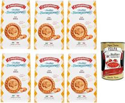 Campiello il Frollino del Buongiorno con Uova, sausainiai su kiaušiniais, sausainiai su kiaušiniais, 6 x 350 g + Italian Gourmet Polpa 400 g
