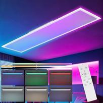 CBJKTX LED panelė 120 x 30 RGB Dimmable lubų panelė Dimmable Long Daylight Lamp GRB Backlight Colour Changing Office Lamp Flat Office Ceiling Lamp 36 W for Workshop Hallway Kitchen Living Room