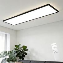 CBJKTX LED panelė 120 x 30 lubų šviestuvas - reguliuojamas lubų panelės ilgas lubų šviestuvas su nuotolinio valdymo pulteliu Plokščios biuro lempos lubos 40 W virtuvės lempa Juoda dienos šviesos lempa biurui, dirbtuvėms, prieškambariui, virtuvei, svetaine