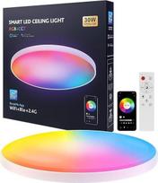 Ceiling Light LED Living Room 30 W RGB Ceiling Light LED Dimmable & Google Home 16 Million Colours, Smart LED Ceiling Light Alexa Compatible, Bedroom, Kitchen, Bathroom