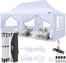 COBIZI Faltpavillon 3X6m Wasserdicht Stabil Pavillon 3x6m, Partyzelt Faltbar Anti-UV mit 6 Seitenwänden, Gartenpavillon für Hochzeiten, Freien, Garten, Party