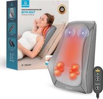 COMFIER Shiatsu apatinės nugaros dalies masažuoklis nuo skausmo, kaklo ir nugaros masažas su šiluma, 4D minkymo masažo pagalvėlės dovanos moterims vyrams, giliųjų audinių Shiatsu masažuoklis, dovanos vyrams