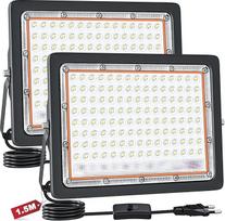 CREATESTAR 2 vnt. 100 W LED lauko prožektorių, itin ryškus 10 000 LM LED prožektorius, IP66 vandeniui atsparus prožektorius, 6500 K šaltai baltos spalvos prožektorius, lauko apšvietimas, skirtas kiemui, privažiavimui, durims, garažui, sodui
