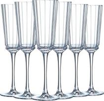 Cristal d'Arques - Macassar Collection - Fleita 17 cl, blizgi ir labai atspari, 6 vnt. - sustiprinta pakuotė, tinkama pardavimui internetu
