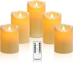 Da by LED žvakės, tikroviška sūpuoklių liepsna, baterijomis maitinamos dekoratyvinės žvakės su nuotolinio valdymo pulteliu, daugkartinio naudojimo ir labai skaidrios, skirtos vidaus ir vakarėlių dekoravimui