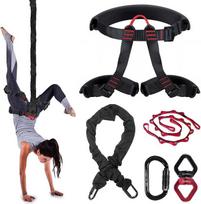 DASKING Atnaujintas Ariel Joga Bungee treniruoklių rinkinys, reguliuojamas Bungee fitneso diržų diržas Treniruoklių įranga namų sporto salėje Grawyti Joga 4D Pro Flying Sling Bungee Dance Rope Kit