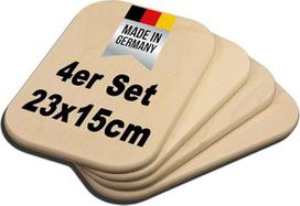DEKOFANT medinių lentelių rinkinys iš 4 dalių 23 x 15 x 1 cm suapvalinto klevo tuščia lenta natūrali