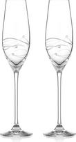 DIAMANTE Swarovski šampano fleitos Prosecco taurės su spirale, rankomis šlifuotos, dekoruotos Swarovski kristalais