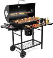 Didelė lauko anglių kepsninė: statinė rūkykla BBQ kepsninė su 4 vėdinimo angomis, skirta gaminti maistą namuose sode