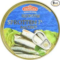Dovgan Baltijos šprotai aliejuje, 9 vnt. (9 x 160 g)