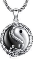 Drakonas Yin Yang karoliai 925 Sterlingo sidabro aukso / sidabro drakonas Yin Yang pakabukas karoliai aukso / sidabro Yinyang juvelyriniai dirbiniai dovana moterims vyrams