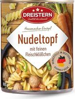DREISTERN Makaronų puodas 800 g I Su mėsos kukuliais ir daržovėmis I Gausus troškinys, kurį galima perdirbti I Ilgas galiojimo laikas dėl natūralaus konservavimo I Namų ruošos kokybė