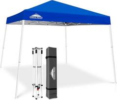 EAGLE PEAK 3 x 3 m renginių palapinė su pasvirusiomis kojomis Pop-Up pavėsinė Lauko UV apsauga 50+ Vandeniui atspari sulankstoma pavėsinė, skirta stovyklavimui, sodo vakarėliui (mėlyna)