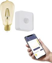EGLO Connect.z Smart Home Kit LED lemputė E27 ST64 ir judesio jutiklis ZigBee App Control Dimmable Vintage lemputė Amber 500 liumenų 5,5 W šiltai balta