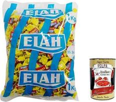 Elah Cubik Toffee La Caramella Classica Mou al Latte, itališki klasikiniai pieniški Mou saldainiai, saldainiai saldainiai, 1 kg + itališka gurmaniška Polpa 400 g