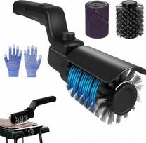 Elektrinis grilis, 180° Verstellbarer Winkel Elektrinis grilis, 2600mAh 120 Min su 3 moduliais, IPX7 Wasserdicht, Edelstahl Bürstenkopf, Grillbürste für Gussrost (Schwarz)