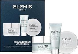 ELEMIS Glow & Hydrate Skincare Ritual Gift Set Women, odos priežiūros rinkinys Wellness Dovanos - šveičiamieji veido padėkliukai, kolageno veido kremas nuo raukšlių ir naktinis kremas
