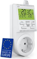ELEKTROBOCK TS30 kištukinio lizdo termostatas | 230 V temperatūros reguliatorius elektriniam ir infraraudonųjų spindulių šildymui | programuojamas kištukinio lizdo termostatas su ekranu ir laikmačiu | šildymo ir vėsinimo funkcija