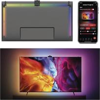 EMOS - Išmanusis televizoriaus apšvietimas 55 colių (139 cm) televizoriui - nuimami RGBIC LED šviesos diodų vamzdeliai televizoriui, su kamera - ryškumas 450 lm - "WiFi" ryšys, programėlių valdymas, balso asistentas