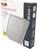 EMOS LED skydelis 28,5 W kvadratinis 2700 lm lubų šviestuvas sieninis šviestuvas 30 x 30 cm pakeičia 120 W lemputę neutralios baltos spalvos 4000 K, įskaitant LED tvarkyklę Šviesos trukmė 30 000 vnt.