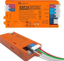 ESP32 WLED valdiklis LED juostelių apšvietimas 15A saugiklis Mikrofonas "pasidaryk pats" UART USB-C Atsisiųsti adresuojamoms skaitmeninėms RGB juostelėms WS2811 WS2812 SK6812 TM1814 WS2813 WS2815 (oranžinė)
