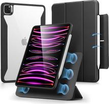 ESR hibridinis dėklas, suderinamas su "iPad Pro" 12,9 colių (2022/2021), "iPad Pro 12.9" dėklas su pieštuko laikikliu, nuimamu magnetiniu dangteliu, vertikaliu stovu, serija "Rebound 360", juodas