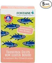 Fontaine - Thunfisch Echter Bonito in Bio-Olivenöl - Premium Thunfischfilets aus 100% zertifizierter, nachhaltiger Fischerei und kontrolliertem Anbau (10er Pack)