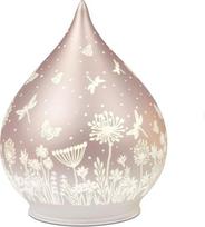 formano LED dekoratyvinis rutulinis stiklas persikų rožinės spalvos 21 cm matinio stiklo lemputė su gėlių dekoracijomis Laikmatis 6 h/18 val., maitinama baterijomis (3 x AA), atmosferinė aplinkos šviesa stalui, palangėms ir lentynoms