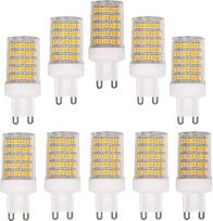 G9 10 W LED lemputė su keraminiu cokoliu (G9 100 W halogeninės lemputės pakaitalas), nedeganti lemputė 3000 K šilta balta 1000 LM apšvietimas 10 pakuočių