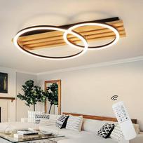 GBLY LED lubų šviestuvas "Lamape" medinis lubų šviestuvas: Miegamojo šviestuvas Modernus juodas žiedo dizainas 36 W Nuotolinio valdymo pultas miegamajam Virtuvė Valgomasis Kambarys Biuro šviestuvas