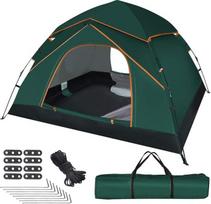 GEEDIAR 3-4 asmenų automatinė iššokanti palapinė Upgraded Camping Tent Vandeniui atspari UV apsauga Momentinė nešiojama kupolinė palapinė su transportavimo krepšeliu šeimos stovyklavimui žygiams