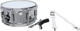 GEWA Marching Snare Drum 14 x 6,5 colių metalinis būgnelis su nešiojimo dirželiu ir kelio juosta
