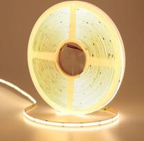GOMING 24 V 15 m COB LED juosta šilta balta 3000 K LED juosta šilta balta 384LED/M LED juosta lipni CRI 93+ didelio ryškumo 11000 lm ne vandeniui IP20, skirta namų apdailai (maitinimo šaltinis neįtrauktas)