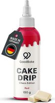 GoodBake Cake Drip Choco 150 g Raudona | Šokoladinis glajus tortams, pyragaičiams ir sausainiams puošti ir dekoruoti | Pyragų glajus be glitimo | Tortai dekoruoti Pagaminta Vokietijoje